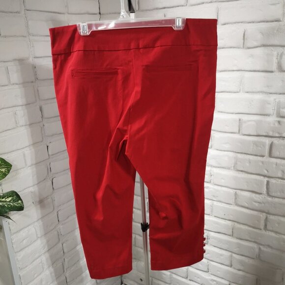 Ricki's Ladies Red Size XXL Pull On Style Capri Length Pants - Picture 2 of 12